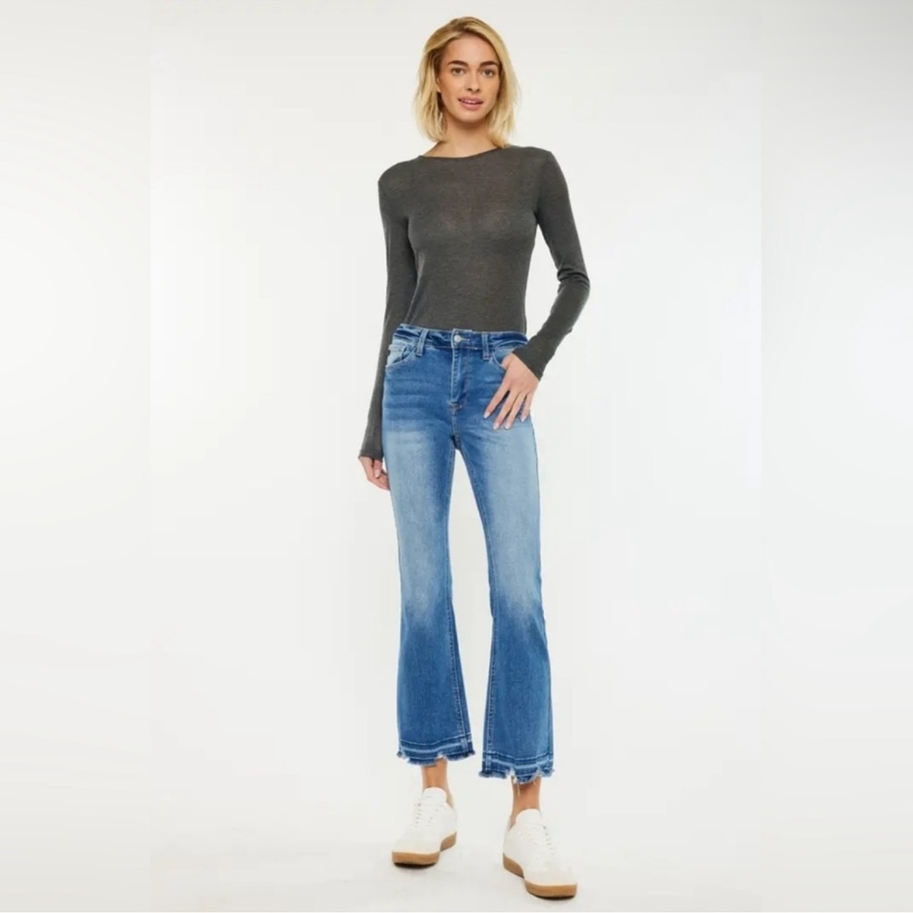 NWT KanCan high-rise crop bootcut Blue Jeans